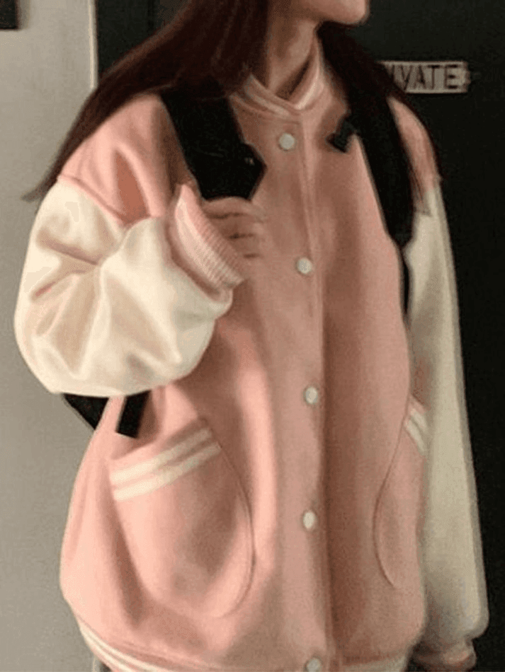 Levoire | Veste Varsity Patchwork Vintage Rosa