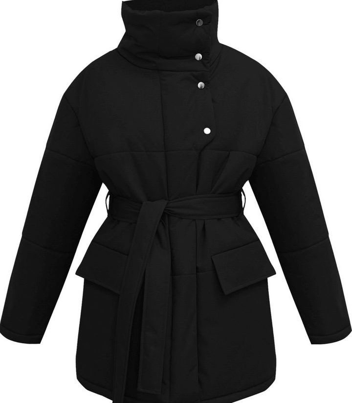 Levoire | Doudoune De Bureau Avec Ceinture Noir