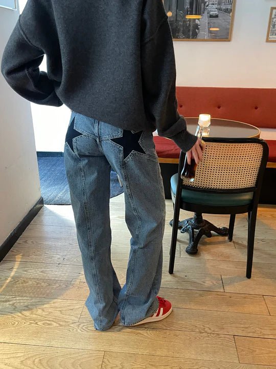 Levoire | Star Jeans 100% Coton Lumière avec étoile navy