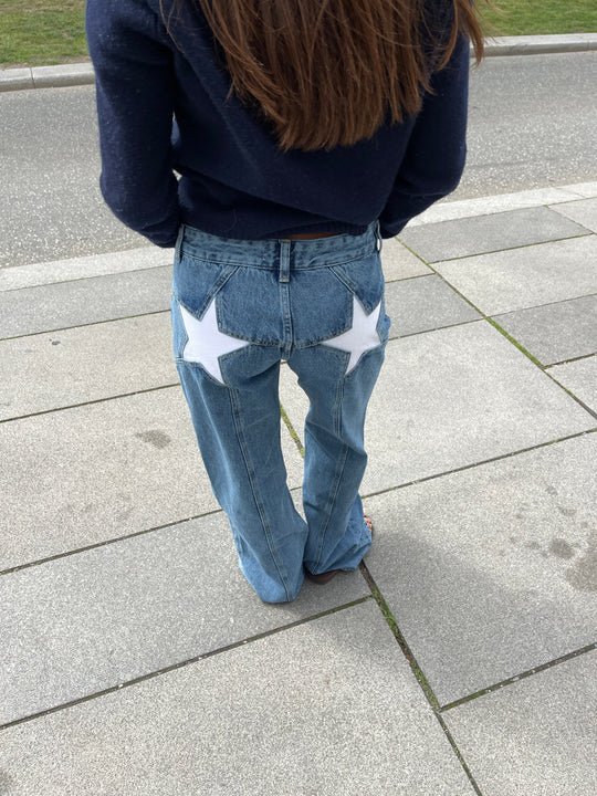 Levoire | Star Jeans 100% Coton Lumière avec étoile blanche