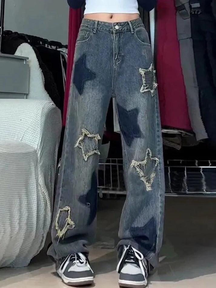 Levoire | Jean Boyfriend Star Raw Trim De Collection Vintage Bleu