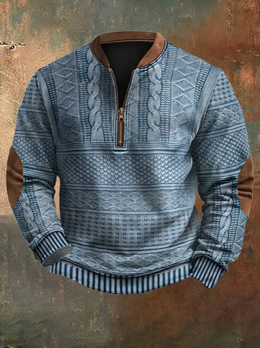 Levoire | Collection De Vin Tricot Imprim Sweatshirt Avec Zip