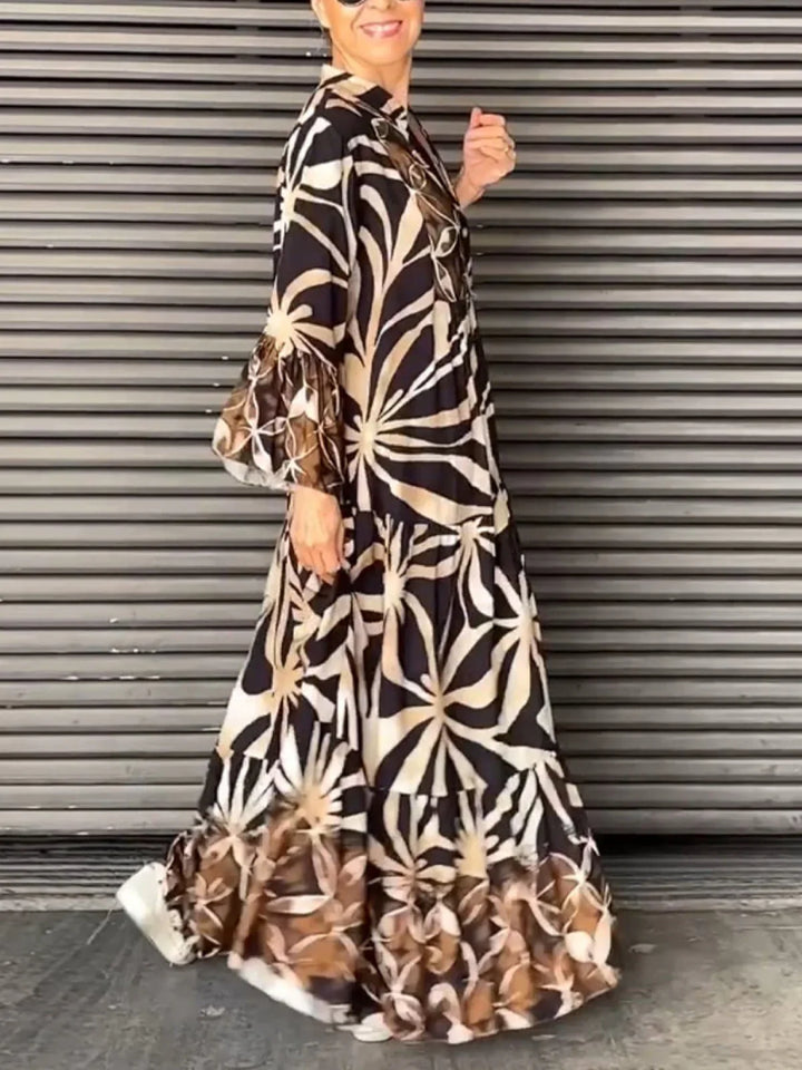 Levoire | Robe D'Été À Motif Floral Noir