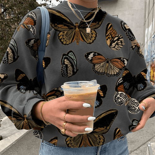 Levoire | Pull Femme Avec Papillons Pull Élégant