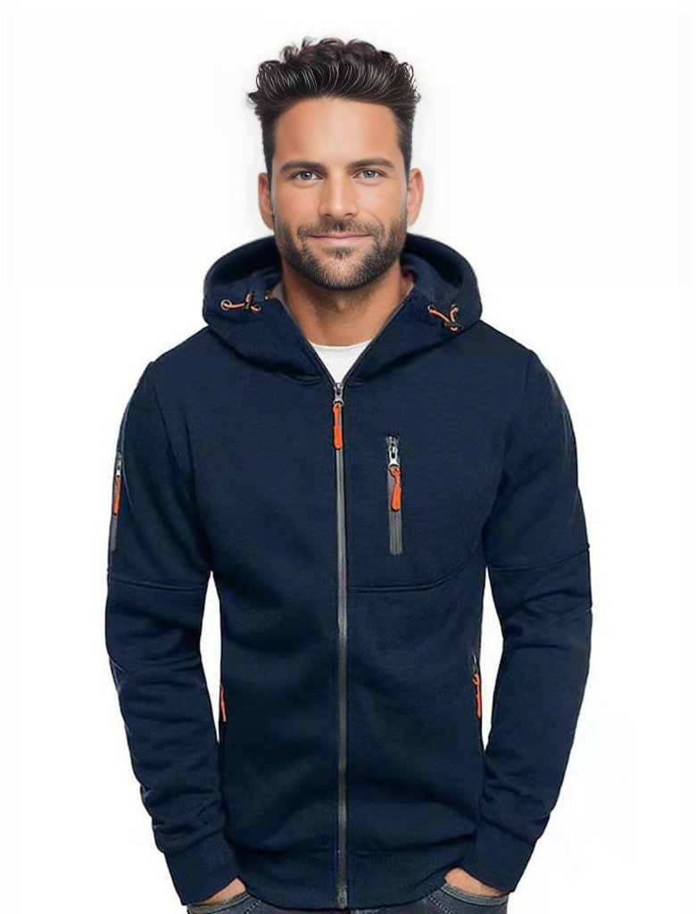 Levoire | Sweat-Shirt Sportif Pour Hommes Avec Capuche Marine