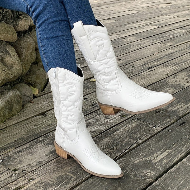 Levoire | Bottes De Cow-Boy Pour Le Far West Blanc
