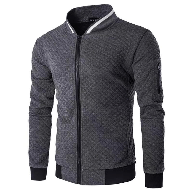 Levoire | Gilet tendance pour hommes, pull à zip intégral, matériau respirant Gris foncé