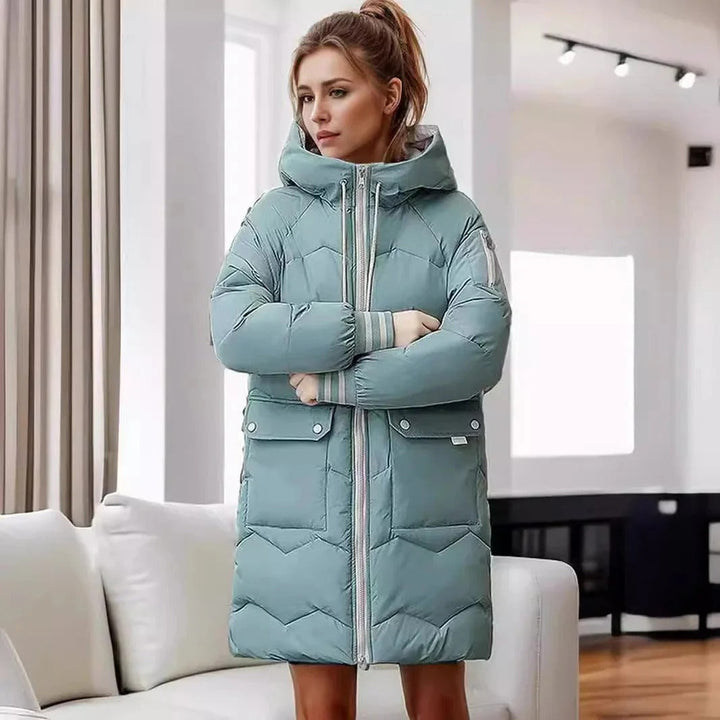 Levoire | Sweat à capuche zippé à manches longues avec poches Vert