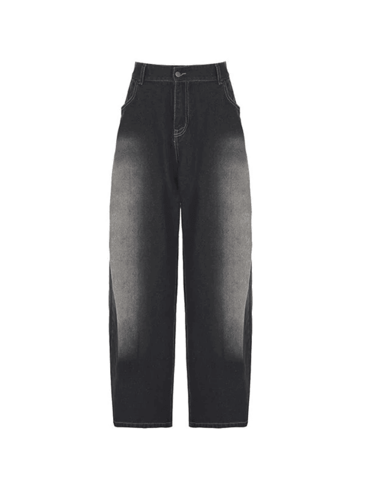 Levoire | Jean Boyfriend À Jambes Relaxées À Taille Contrastée Lavée