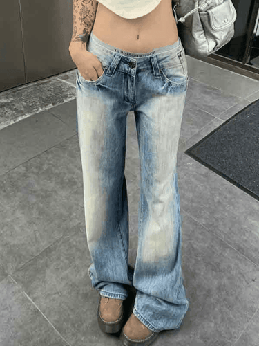 Levoire | Jean Boyfriend Taille Basse Usé Et Déchiré