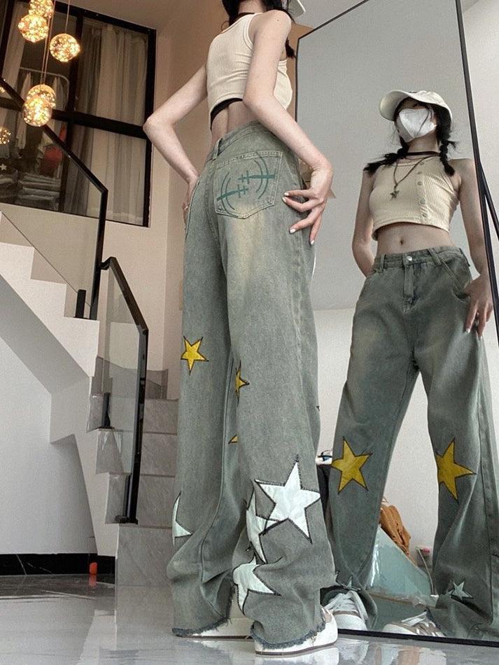 Levoire | Jean Boyfriend À Patches Étoile Lavés