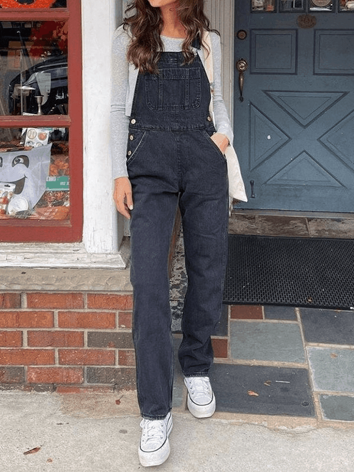 Levoire | Salopette En Denim Droit Délavé
