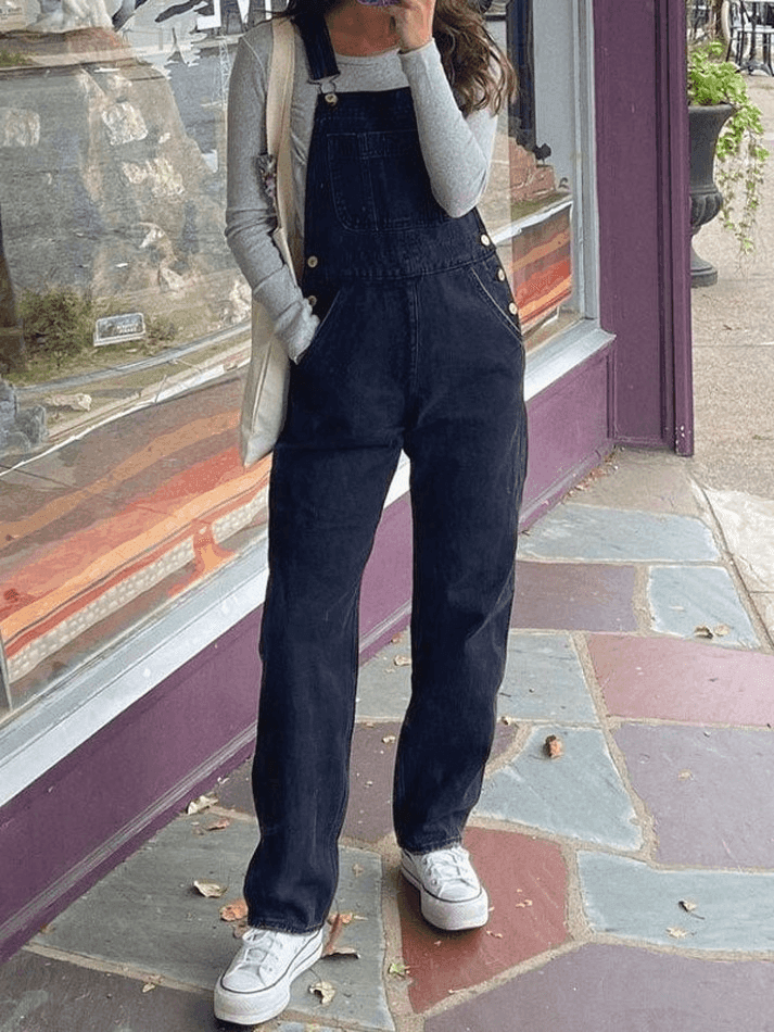 Levoire | Salopette En Denim Droit Délavé