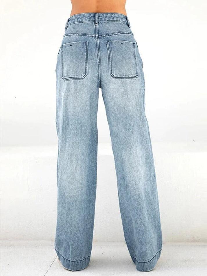 Levoire | Jeans Boyfriend Polyvalents Bleus Lavés De Vendange