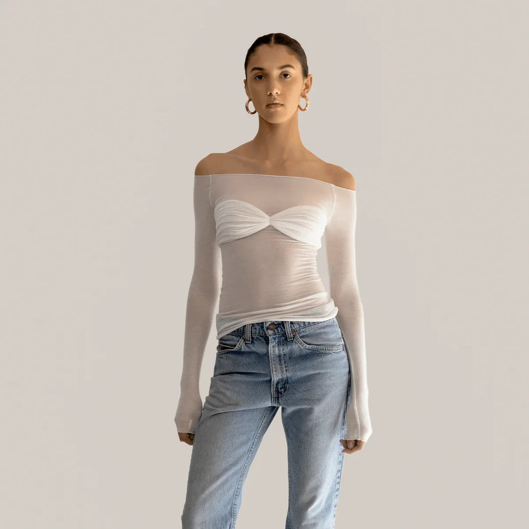 Levoire | Love Mesh Off Shoulder Haut