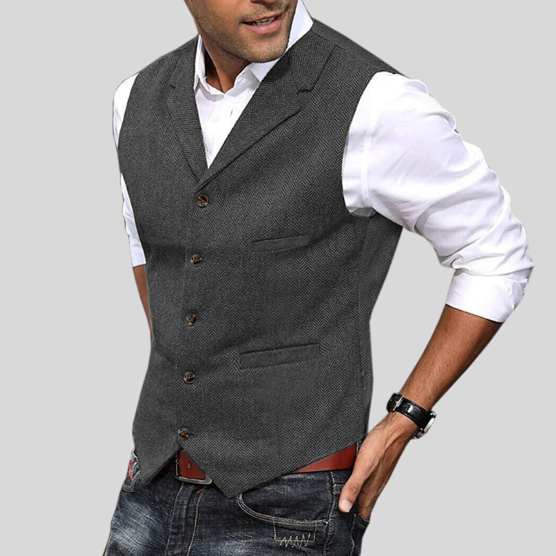 Levoire | Gilet Classique Témoin De Mariage Gris