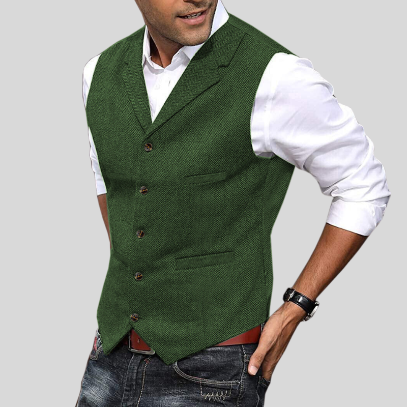 Levoire | Gilet Classique Témoin De Mariage Vert