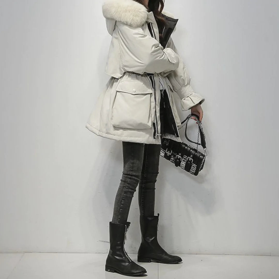 Levoire | Veste Polaire Longue À Manches Longues Chaude Avec Grandes Poches Beige