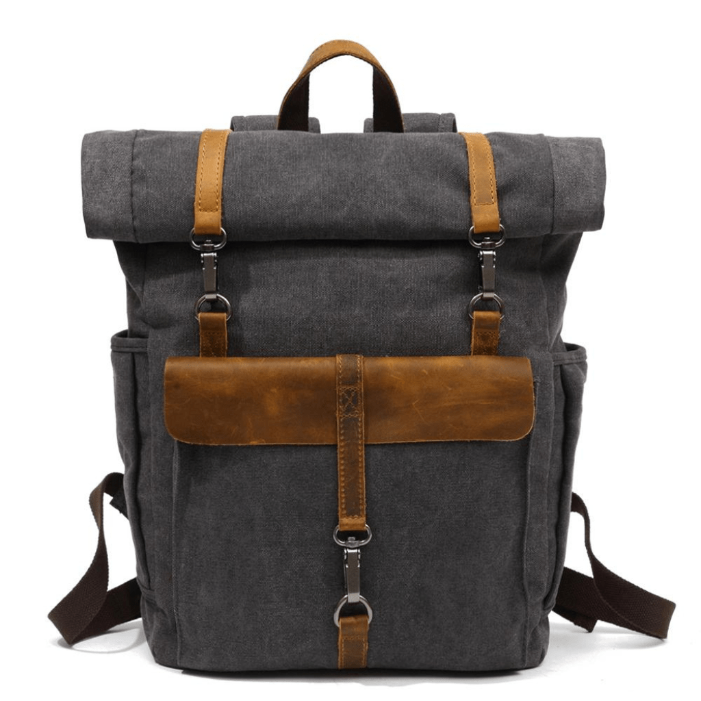 Levoire | Sac À Dos Toile Rétro Homme Gris foncé