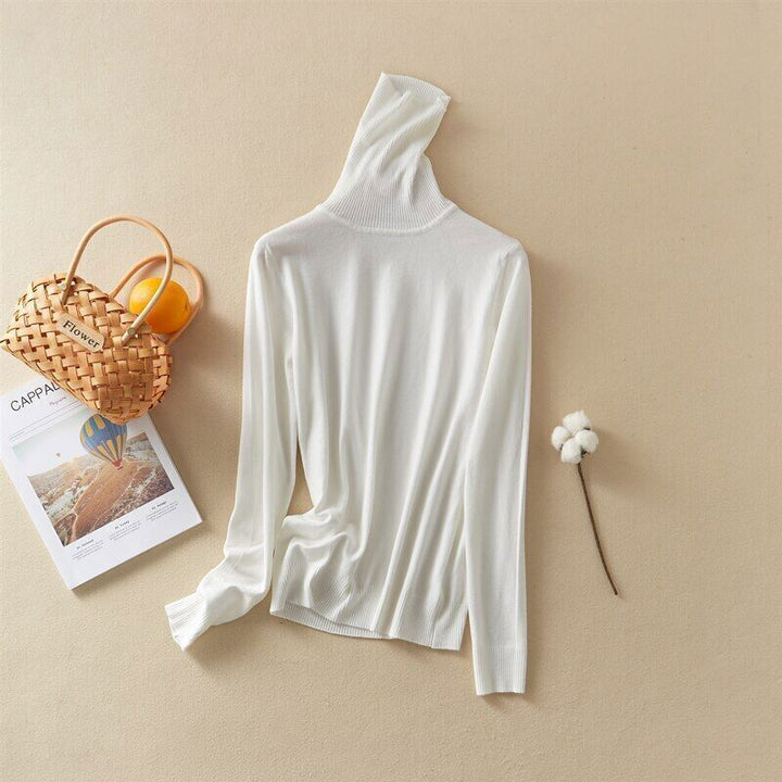 Levoire | Pull À Col Roulé Tricoté Blanc