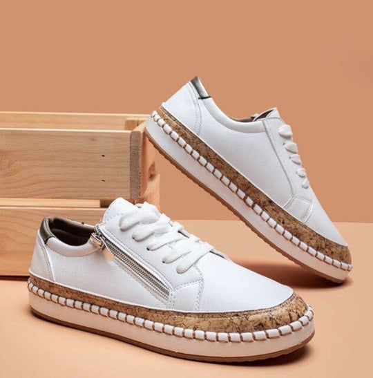 Levoire | Sneaker À Fleurs Tendance De La Saison Blanc