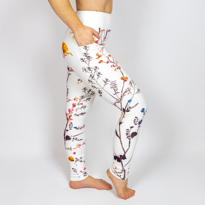 Levoire | Leggings Blancs À Fleurs