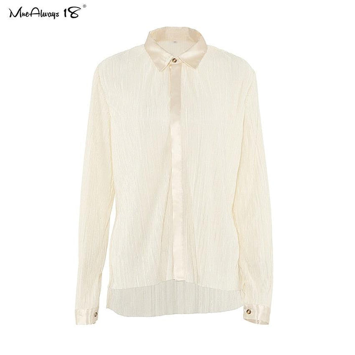 Levoire | Coupe Ample Pantalon Plissé Chemise Beige
