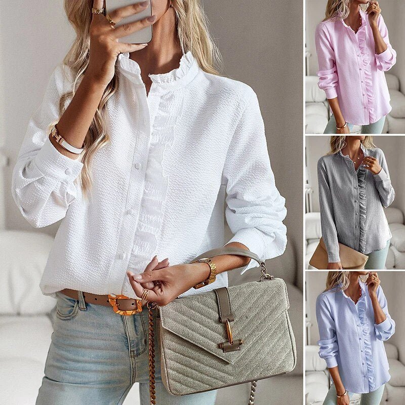 Levoire | Chemise Élégante À Manches Longues Et Col À Poignet