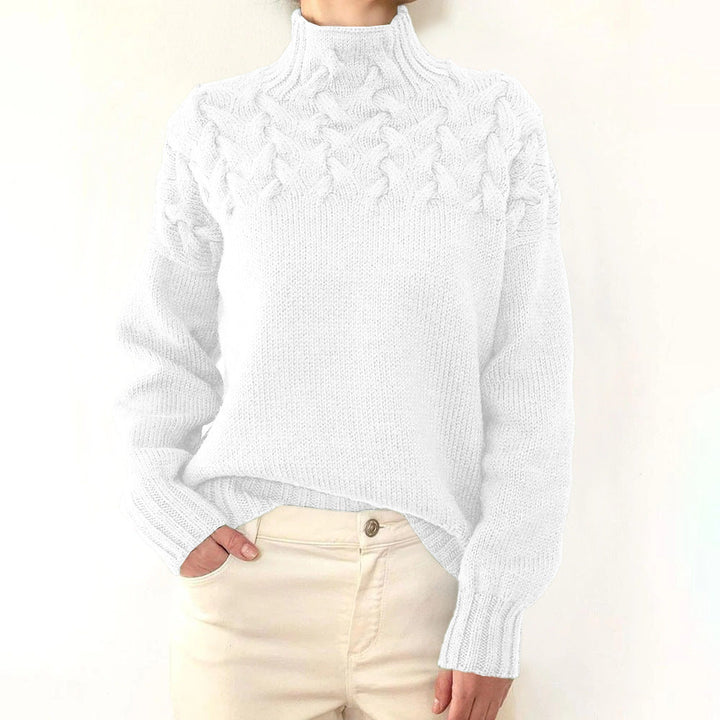 Levoire | Pull en maille à col montant Blanc