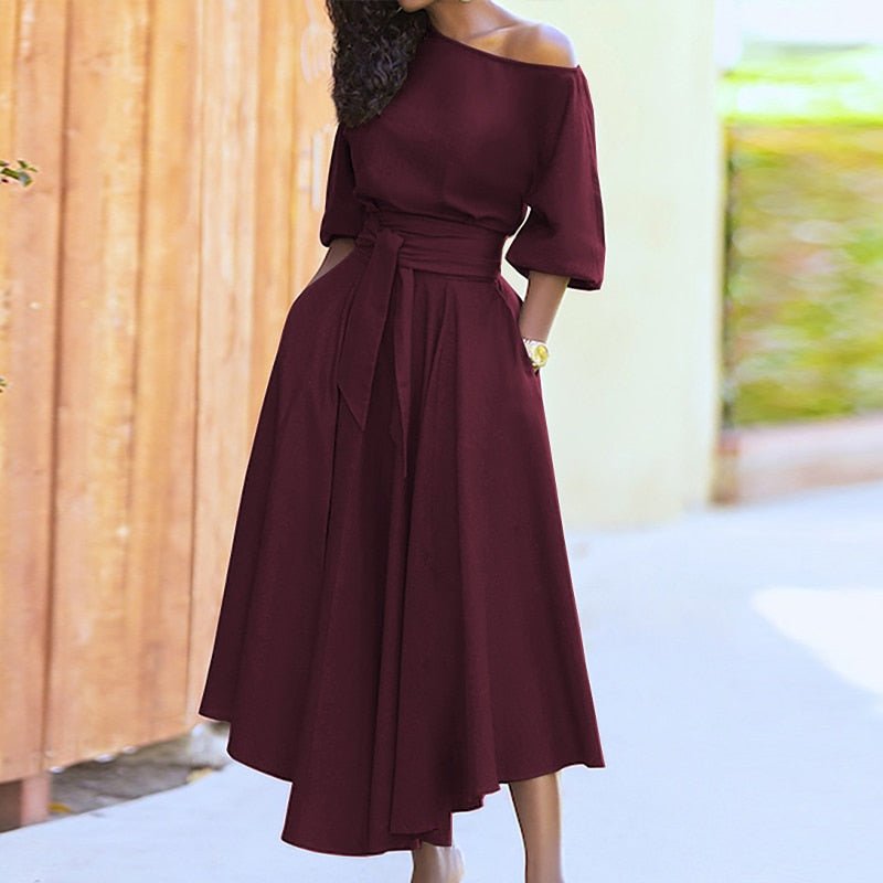 Levoire | Dress Ceinture Et Design Sans Bretelles Rot