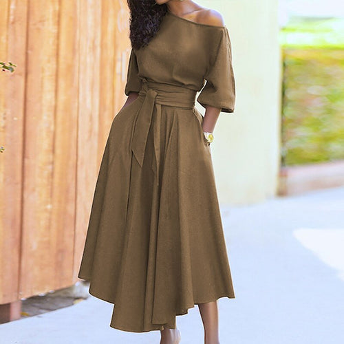 Levoire | Robe Mi-Longue Avec Ceinture Pour Femmes