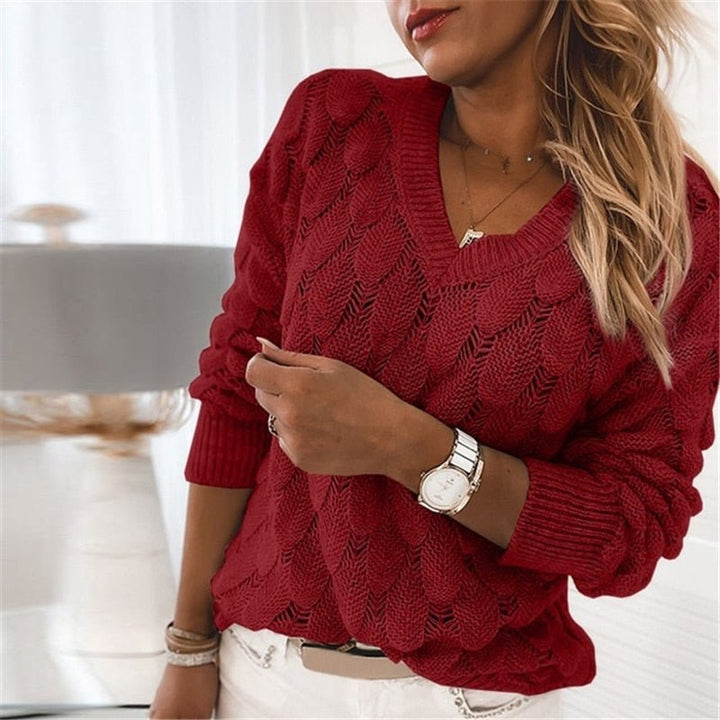 Levoire | Pull Avec Motif De Feuille Rot