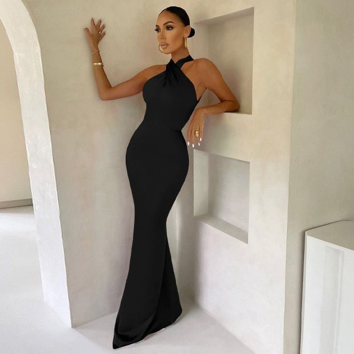 Levoire | Robe Maxi Sans Bretelles Pour Femmes Noir