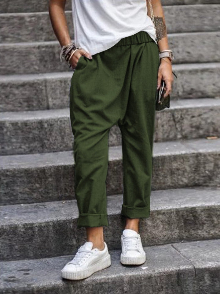 Levoire | Pantalon Avec Poches Pour Femmes Vert armée