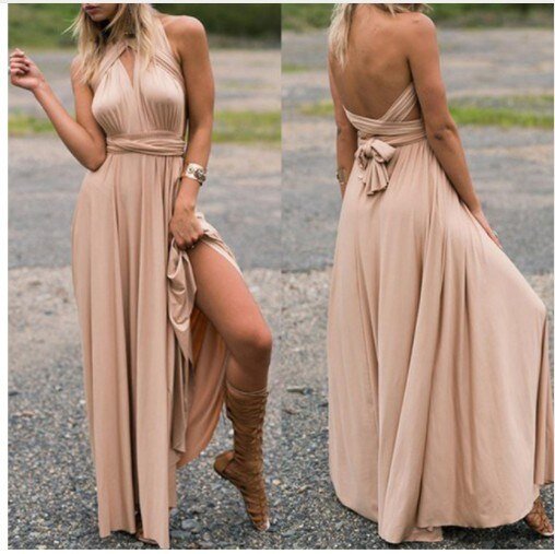 Levoire | Robe Longue Élégante Abricot