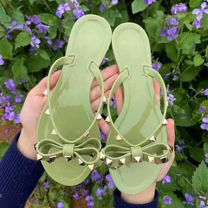 Levoire | Sabots À Nœud En Boucle Flip-Flops Vert