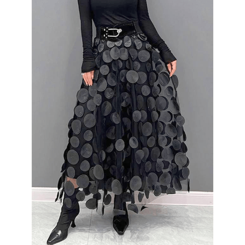 Levoire | Jupe Femme Jupe à Pois Design Tendance Nouveau Style Noir