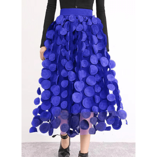 Levoire | Jupe Femme Jupe à Pois Design Tendance Nouveau Style Bleu