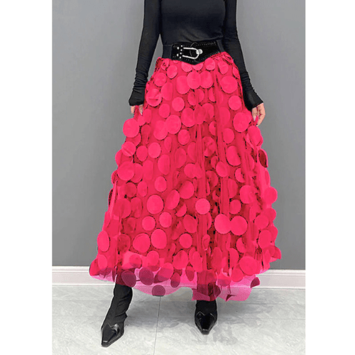 Levoire | Jupe Femme Jupe à Pois Design Tendance Nouveau Style Rosa