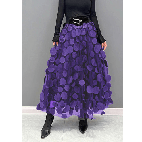 Levoire | Jupe Femme Jupe à Pois Design Tendance Nouveau Style Lilas