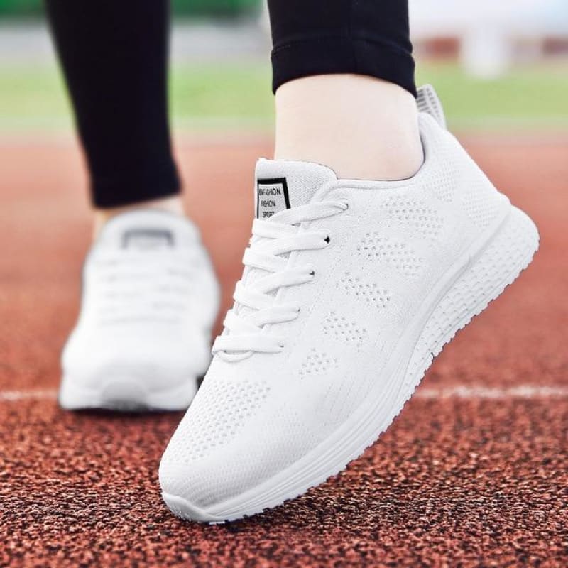 Levoire | Les Chaussures De Sneakers Respirantes Pour Femmes Blanc