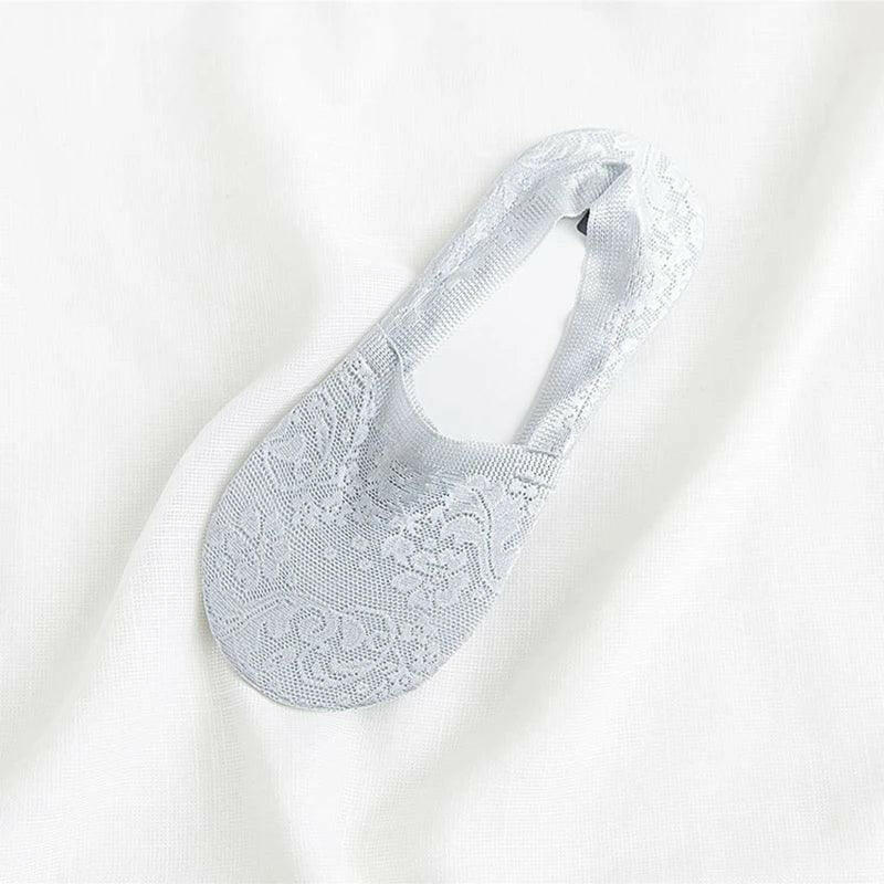 Levoire | Femmes Best-Seller Dentelle Fleur Antidérapant Chaussettes Cheville