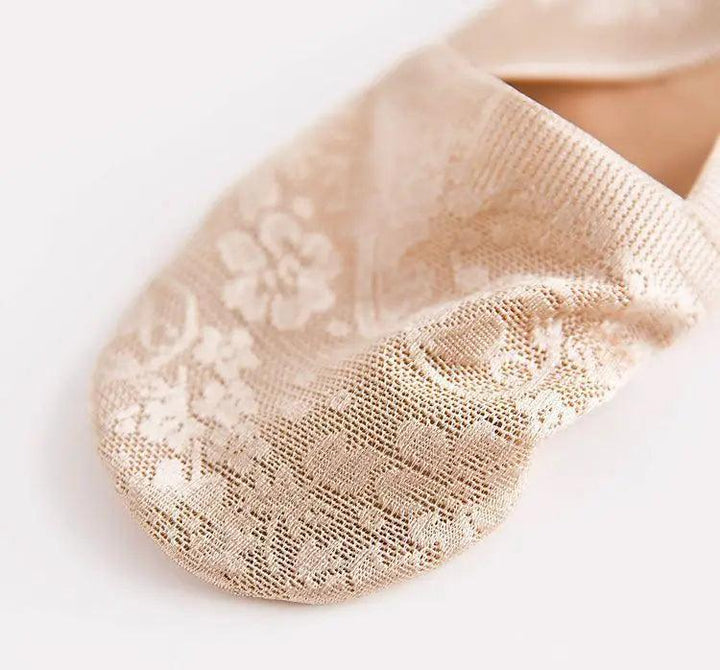 Levoire | Femmes Best-Seller Dentelle Fleur Antidérapant Chaussettes Cheville