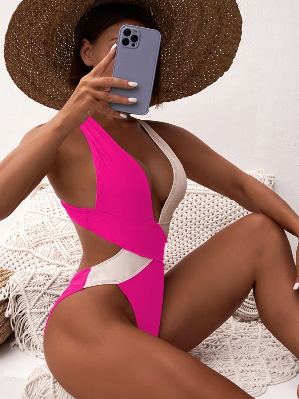 Levoire | Femmes Bicolore V-Apparence Une Pièce Maillot de Bain