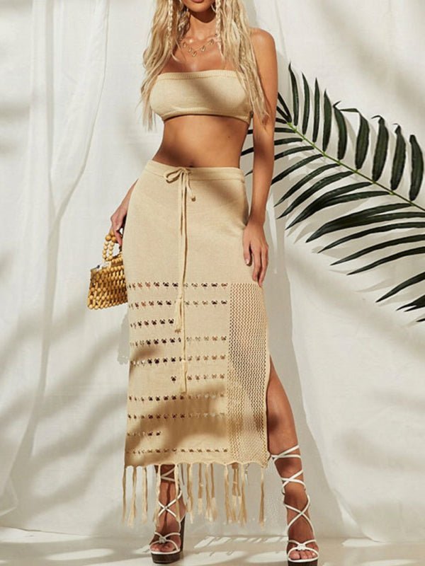 Levoire | Femmes Bikini Couverture Robe Tunique Robe Deux Pièces Pantalons Pintroset Plage Crème Solaire Robe