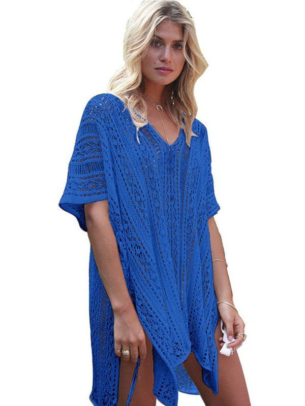 Levoire | Femme Bikini Hohle Plage Vacances Blouse Tricoté Crème Solaire Maillot de Bain