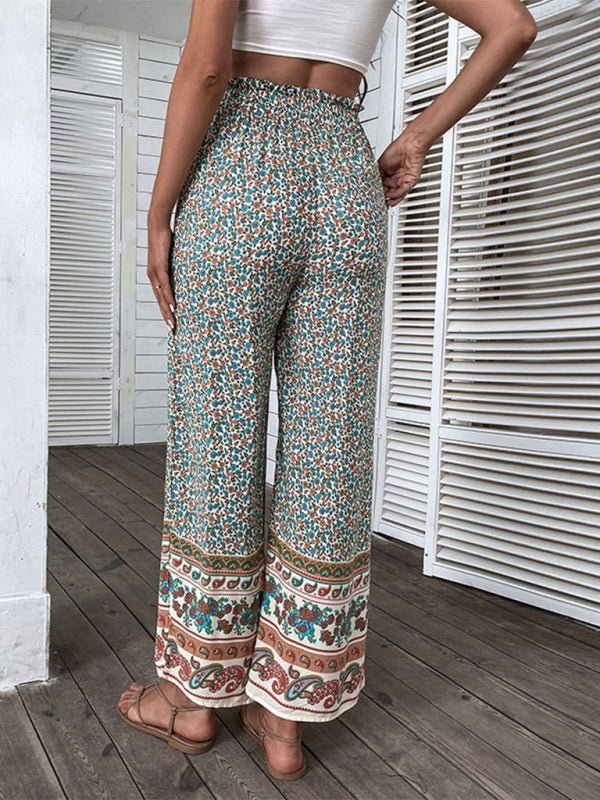 Levoire | Femme Bohème motif ethnique pantalon large