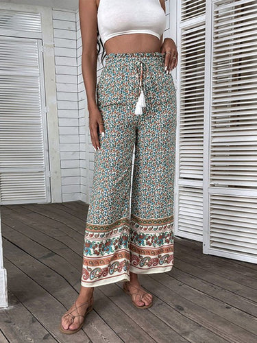 Levoire | Femme Bohème motif ethnique pantalon large