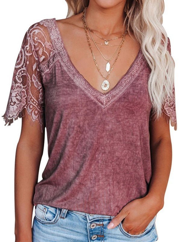 Levoire | Pour femmes Chemise à découpe en V botanique aiguille Takröd