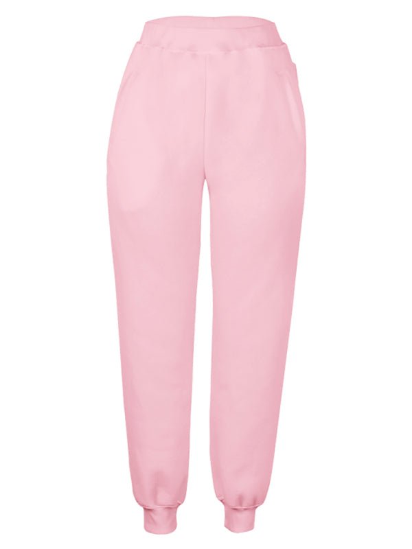 Levoire | Femmes Pantalons de Pyjama Sport en Coton Lâches avec Poches Rosa